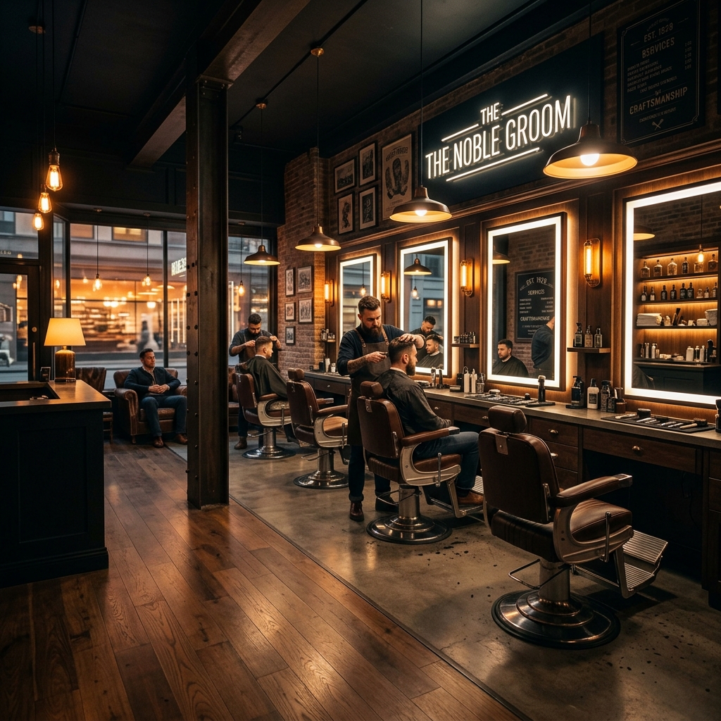 Bullsnips Barbershop Interior